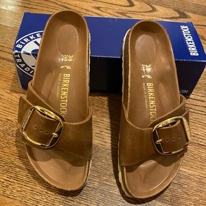 Birkenstock Madrid Big  Buckle-Cognac- 38/7